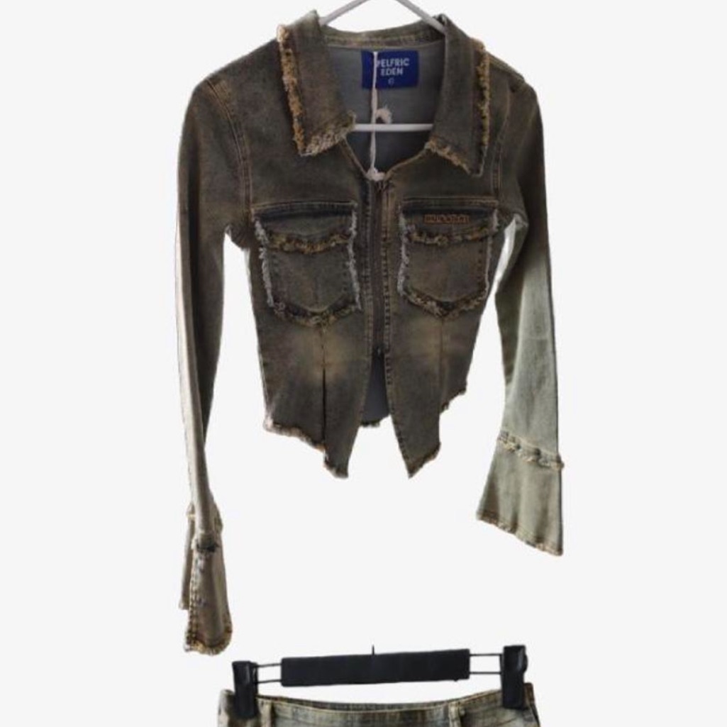 Cropped Jean Jacket Top